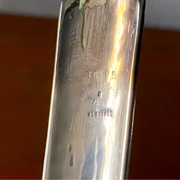 🦜Emilia Castillo *SIGNED* Sterling Silver & Malachite Bird Parrot Soup Ladle🦜 - Picture 7 of 8